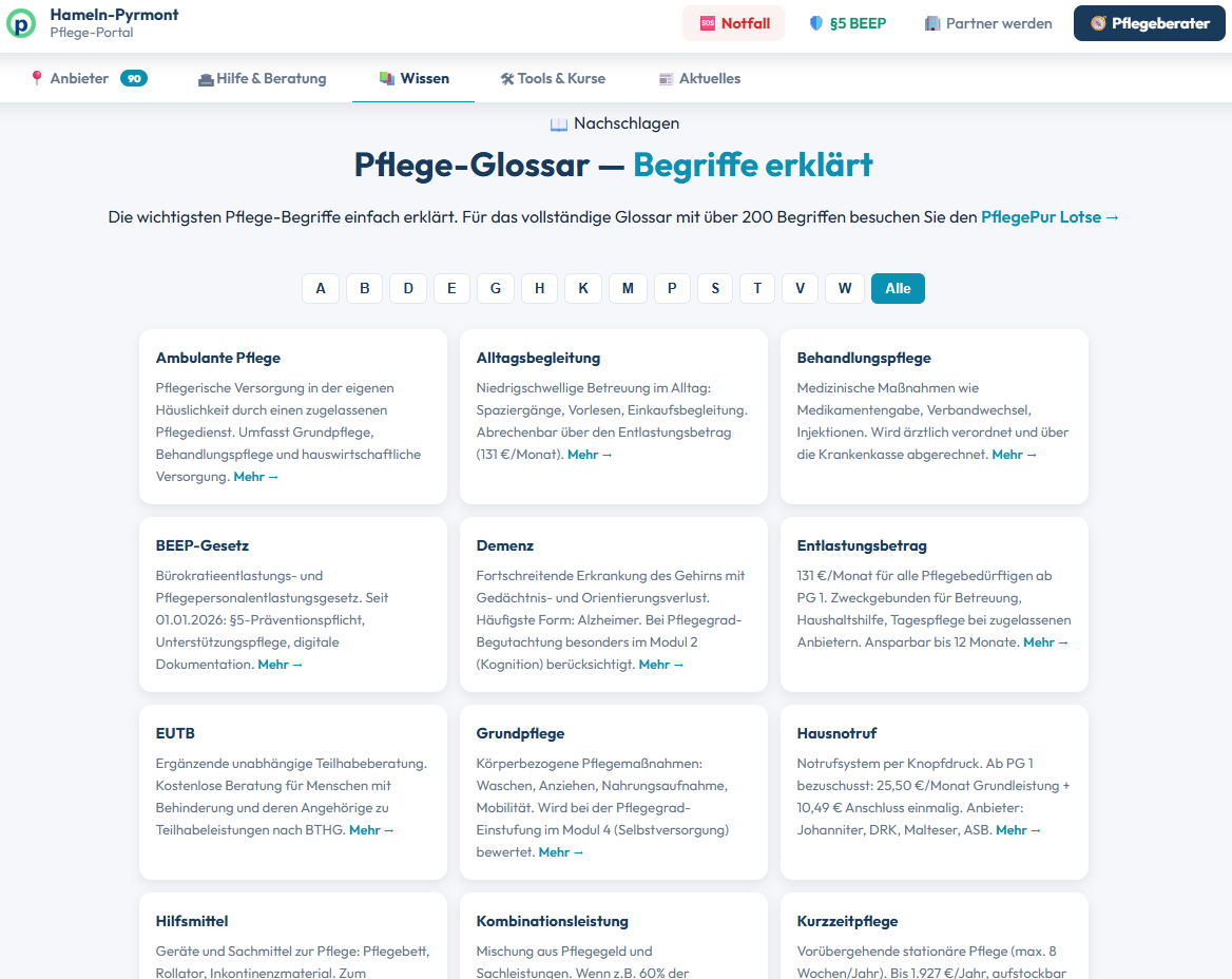 Pflegeportal Screenshot 6