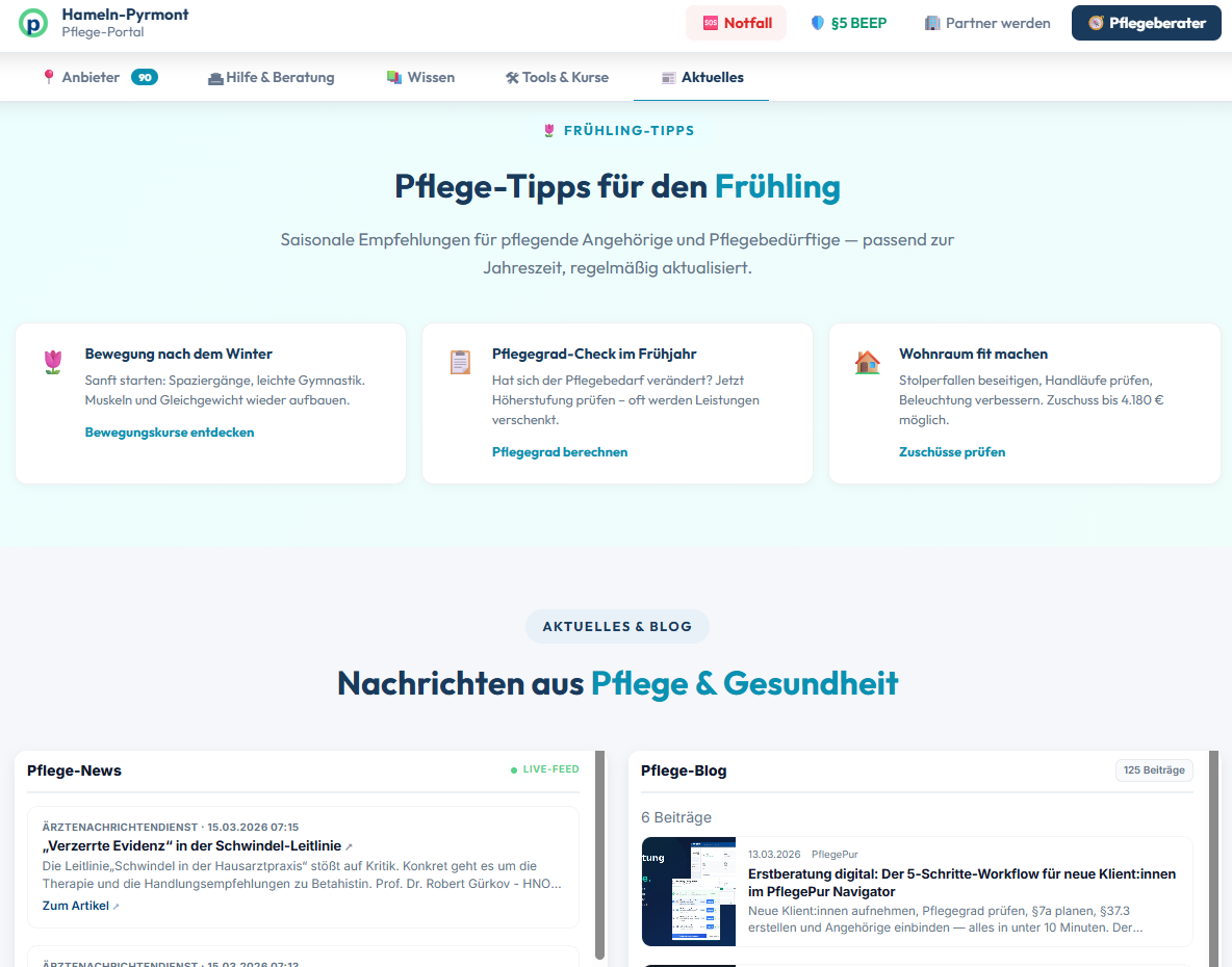 Pflegeportal Screenshot 9