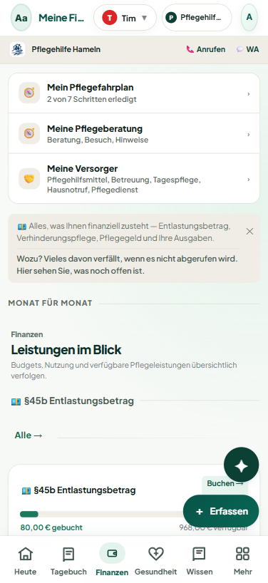PflegePur Zuhause – Leistungen und Versorger