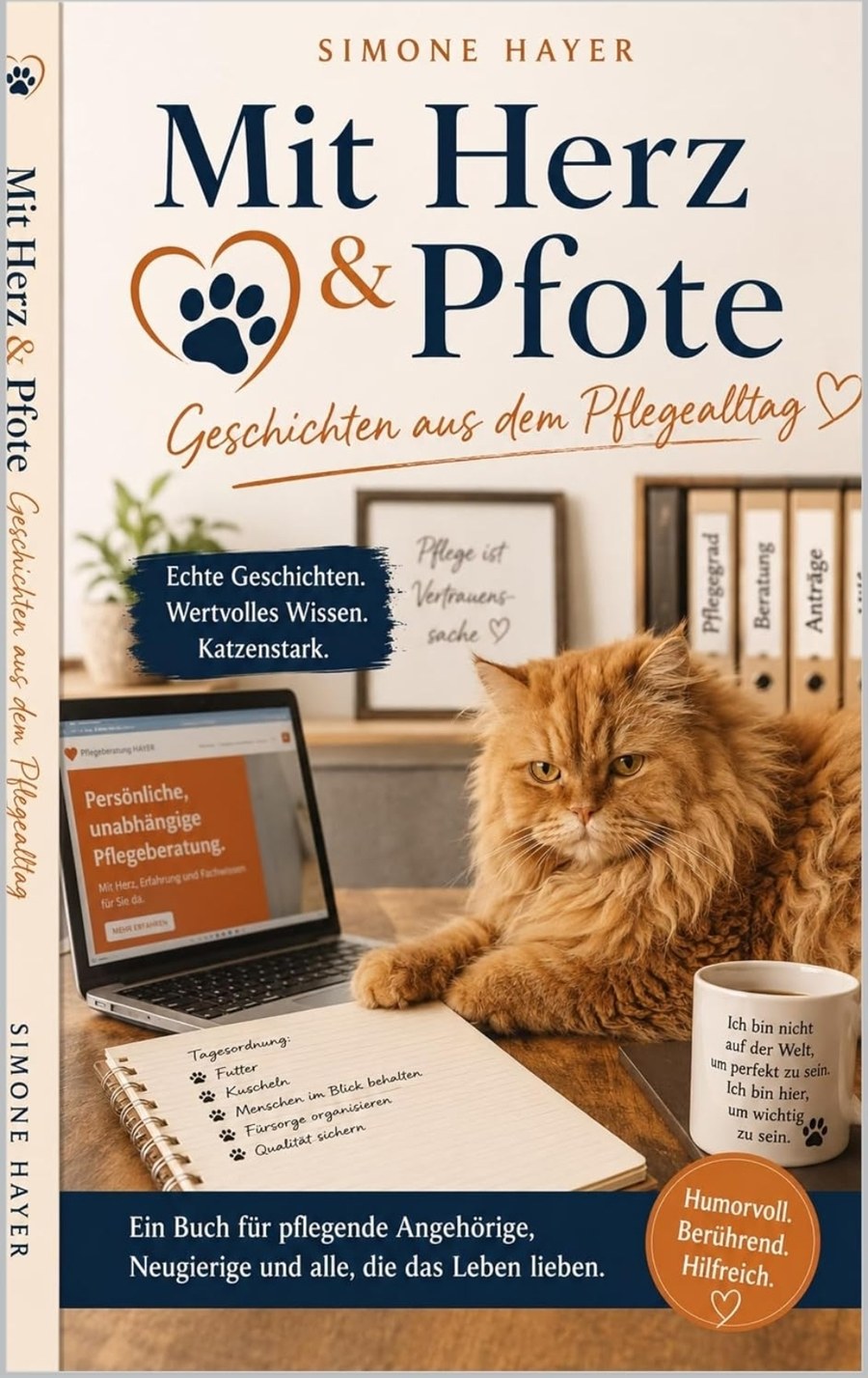 Buchcover: Mit Herz & Pfote — Geschichten aus dem Pflegealltag von Simone Hayer